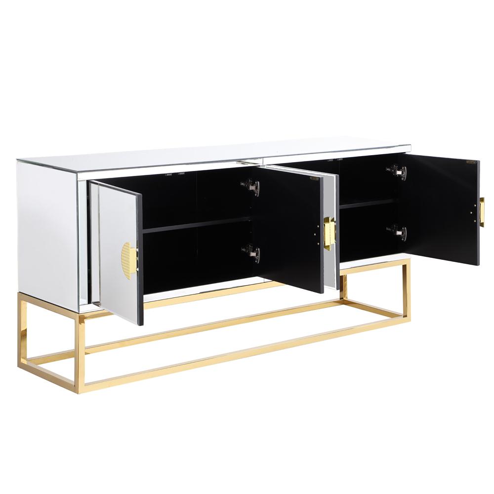 Tadala 64″ Mirrored with Gold Leg Sideboard