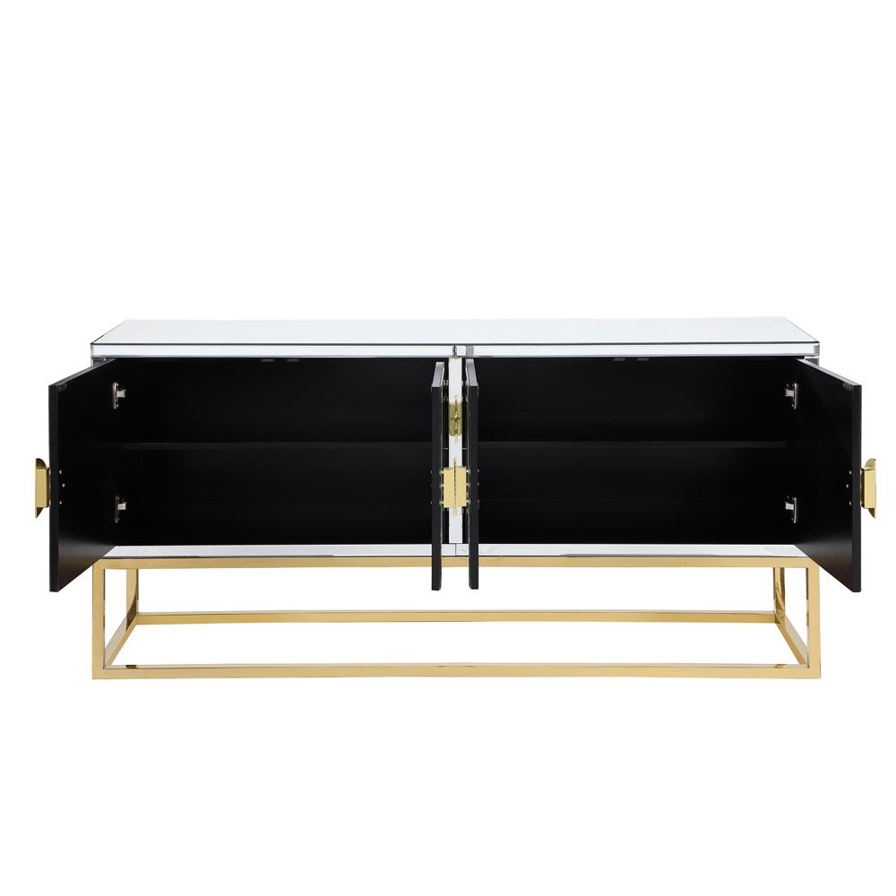 Tadala 64″ Mirrored with Gold Leg Sideboard