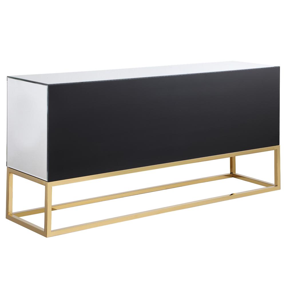 Tadala 64″ Mirrored with Gold Leg Sideboard