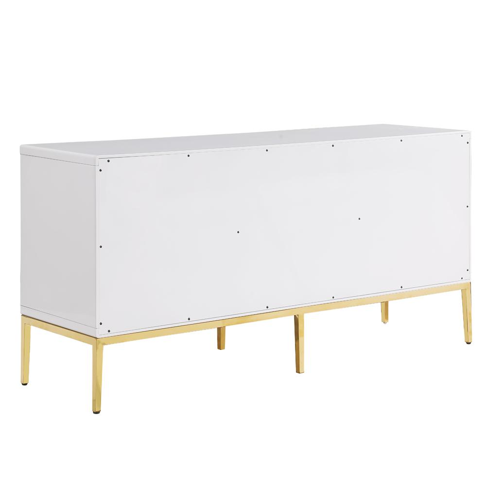 Valens 64″ White with Gold Base Sideboard