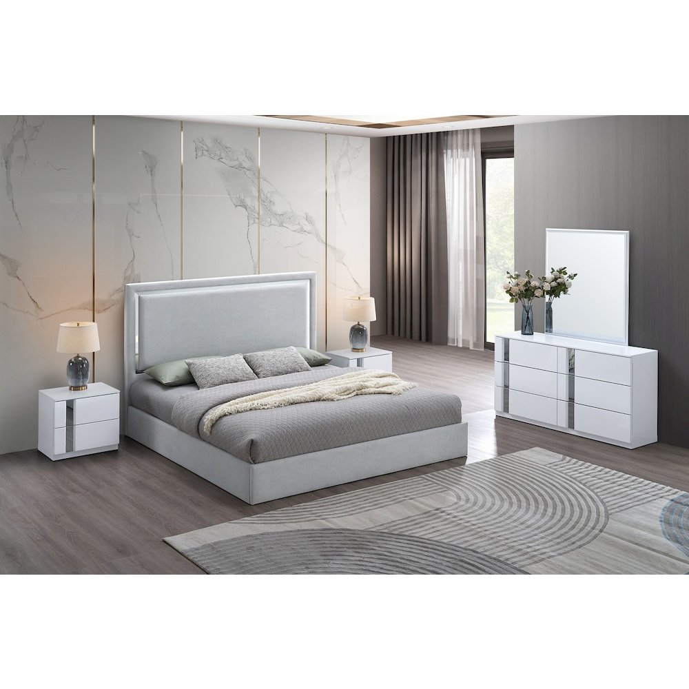 Modern Mirrored 5-Drawer Chest