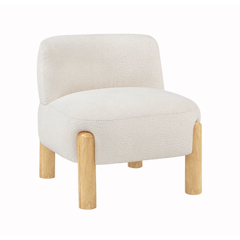 Calisto Scandinavian Burlap Fabric Accent Chair