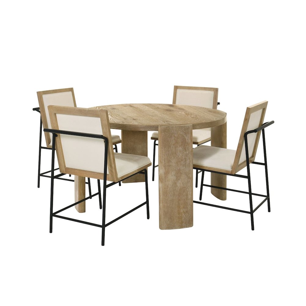 Bristol 5-Piece Mid-Century Round Dining Set