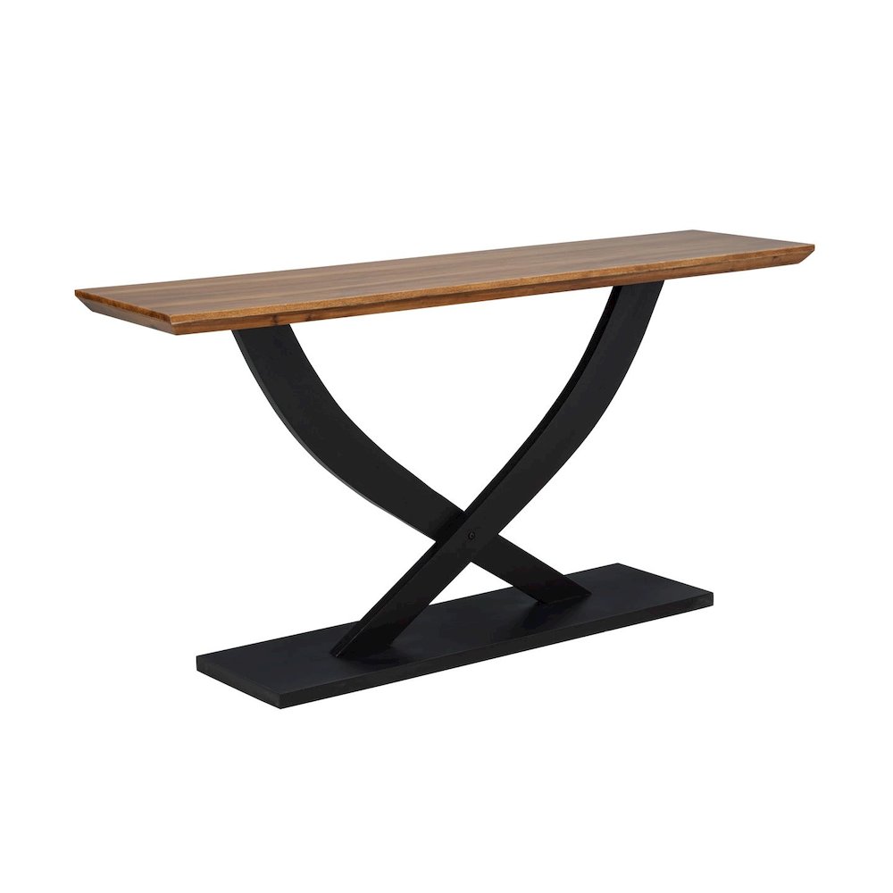 Danport Rectangle Transtional Console Table with Wood Top