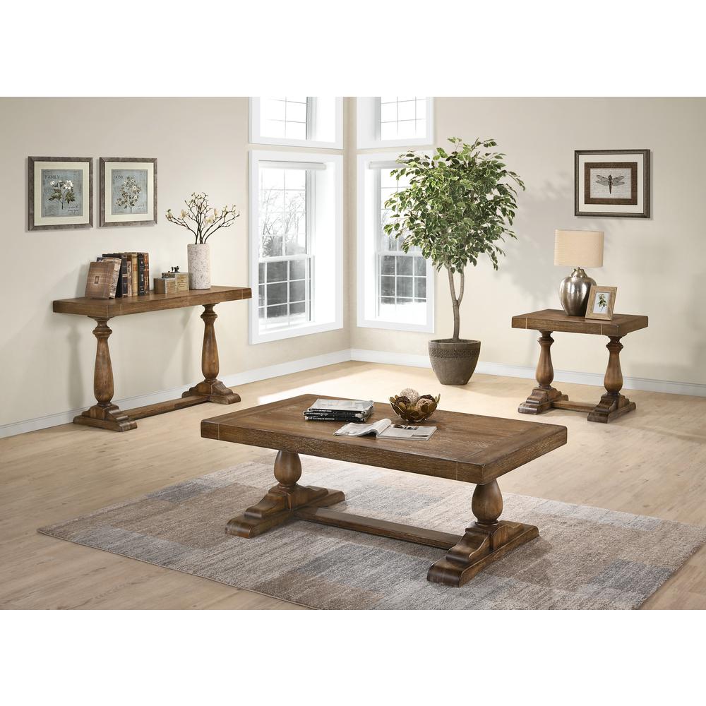 Best Master Furniture Amy 52″ Transitional Wood Coffee Table in Driftwood