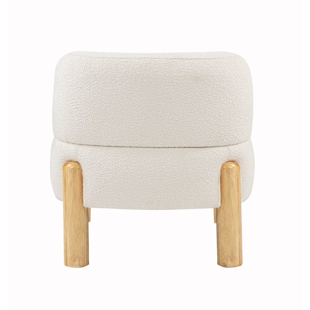 Calisto Scandinavian Burlap Fabric Accent Chair