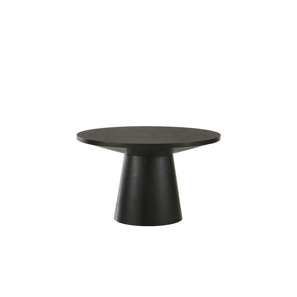 Terra Transitional Round Coffee Table with Pedestal Base