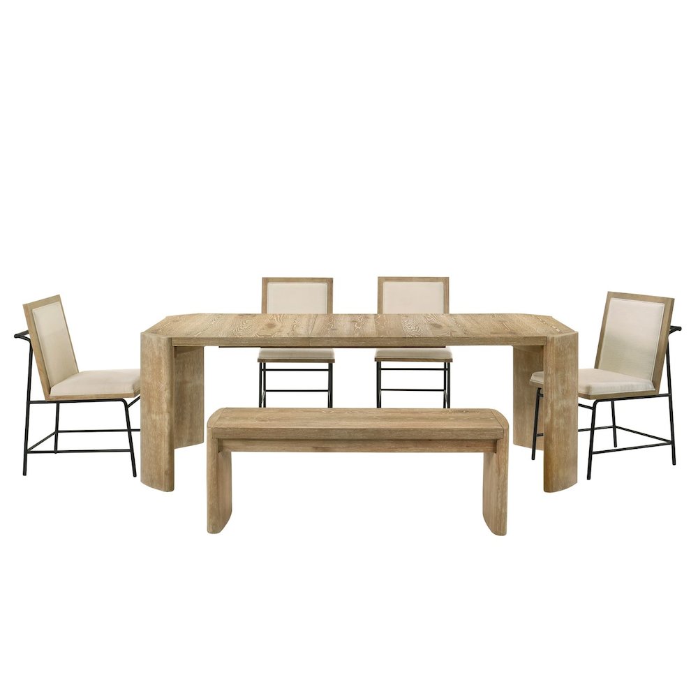 Bristol 6-Piece Mid-Century Rectangle Dining Set