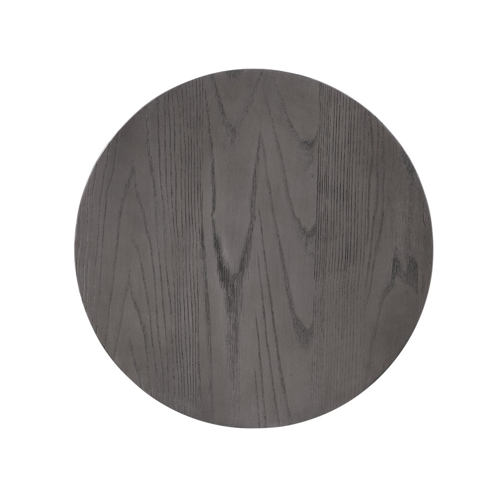 Stockton 30″ Backless Metal Swivel Stool – Slate Grey – Grey Oak Seat