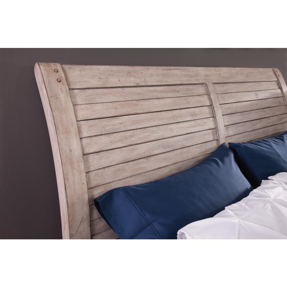 Aurora Sleigh 5/0 Headboard – Whitewash