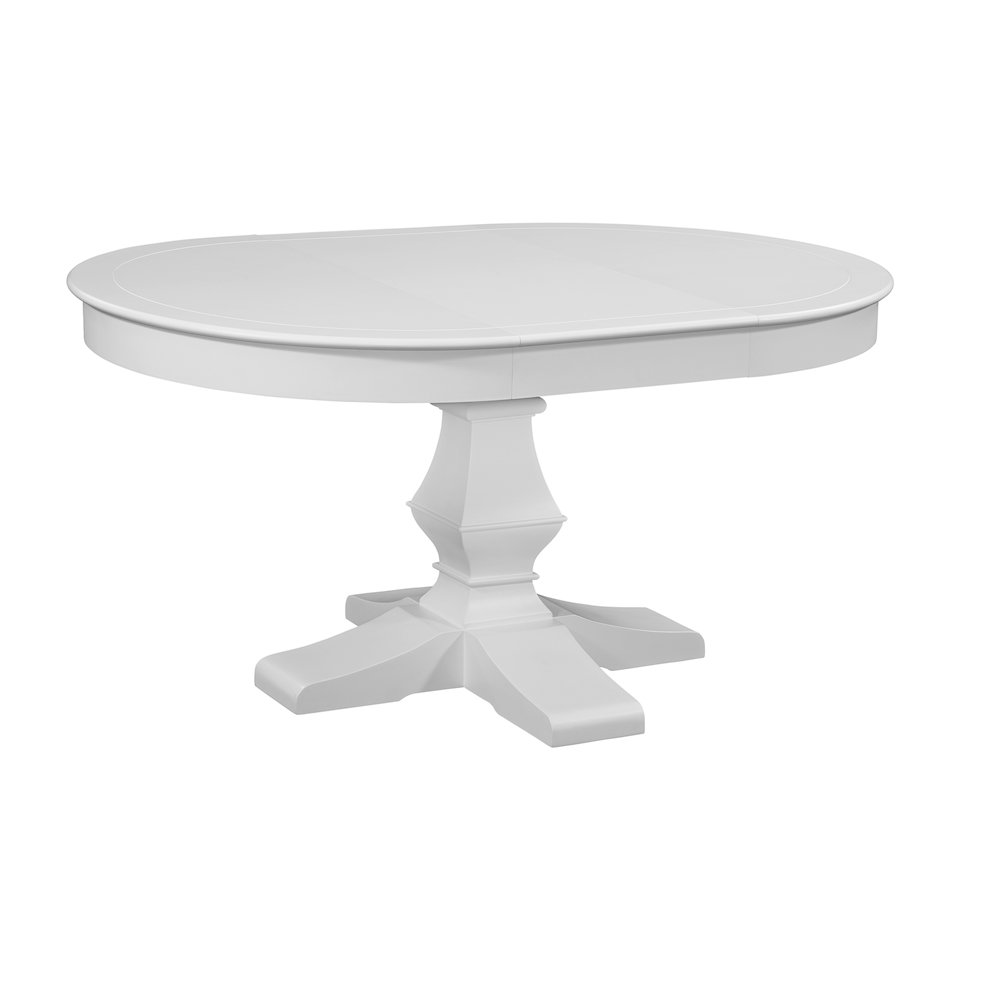 Cottage Traditions Extendable Round Dining Table – White Cottage
