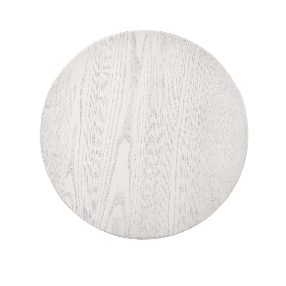 Stockton 30″ Backless Metal Swivel Stool – Slate Grey – White Oak Seat