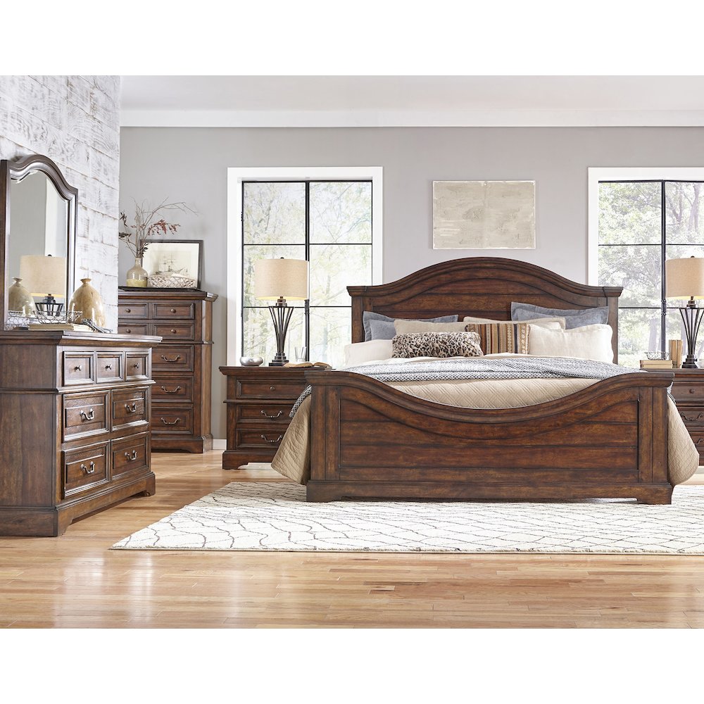 Stonebrook King Panel Bed – Tobacco