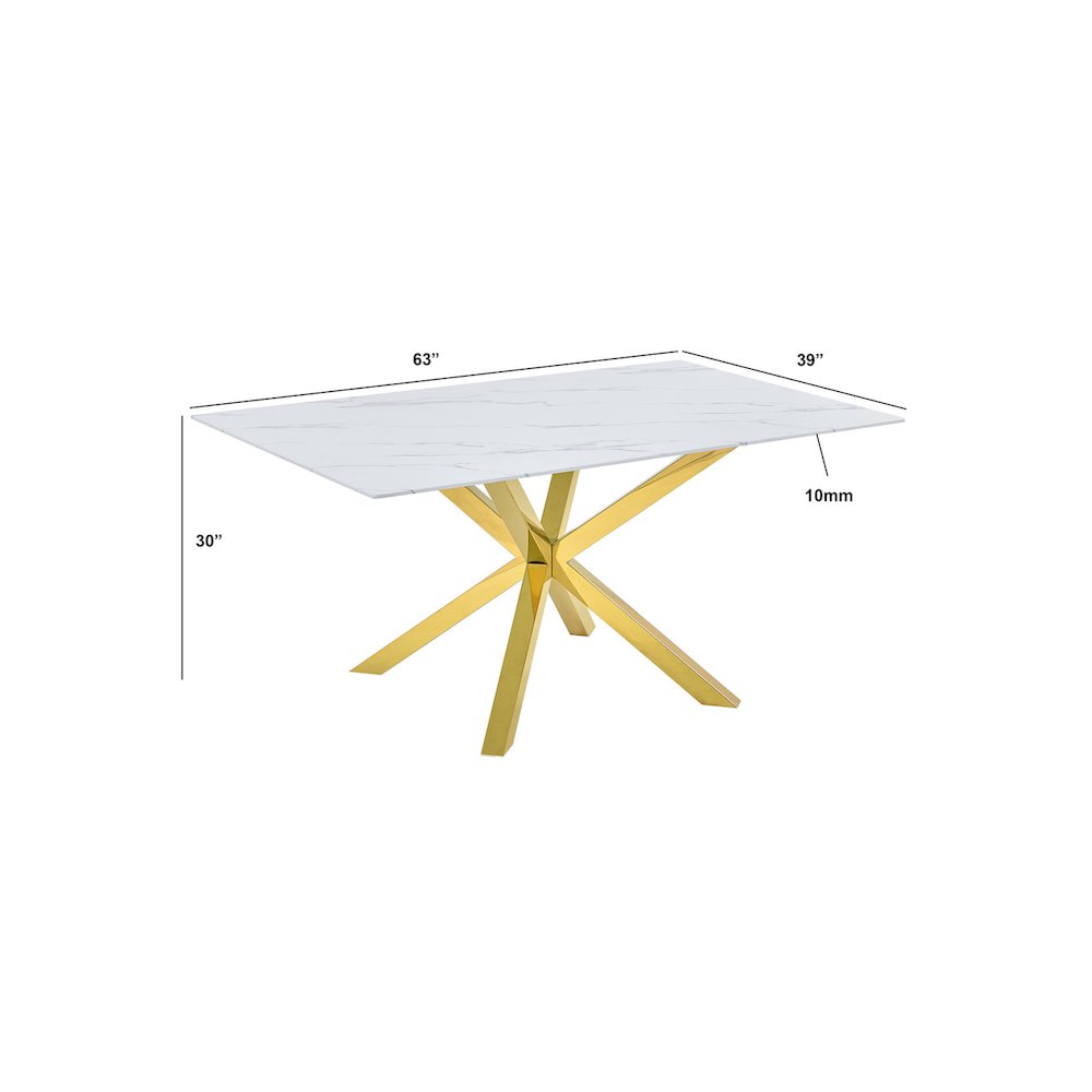 Best Quality Furniture Glass With White Marble Wrap Dining Set And Navy Chairs