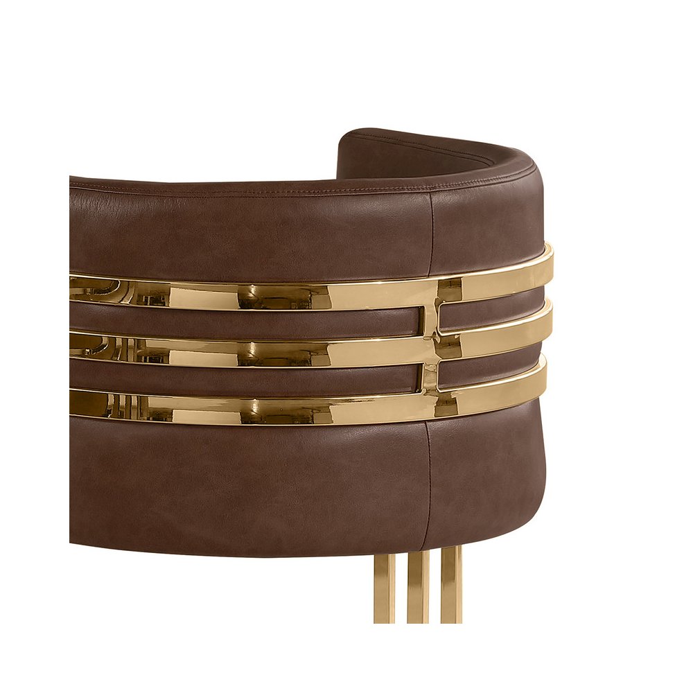 Leather-Aire Side Chairs with Gold Chrome Set of 2