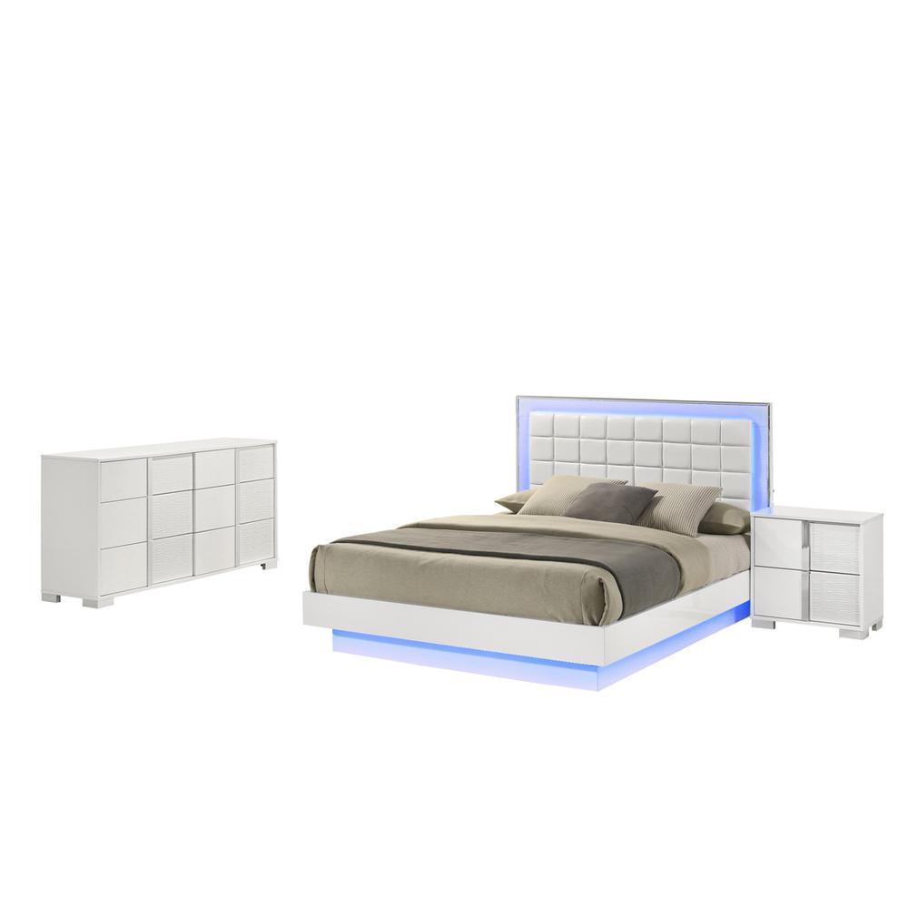3 piece futuristic bedroom set