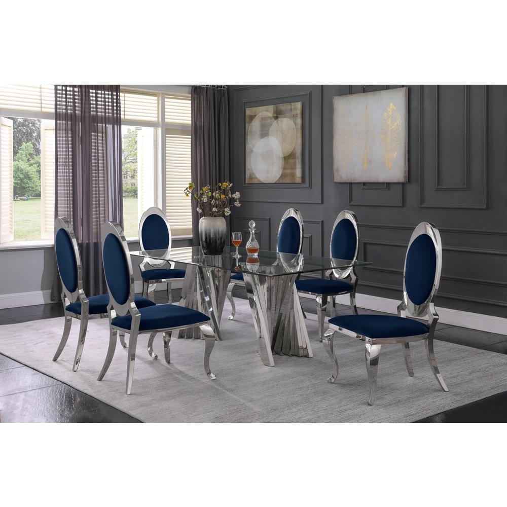 Stainless Steel Frame (Set of 2) – Navy Blue