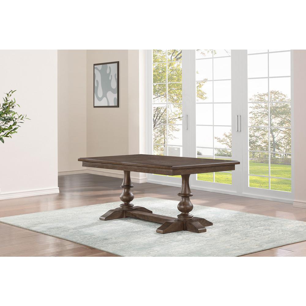 5pc Traditional style dining set in rustic oak color