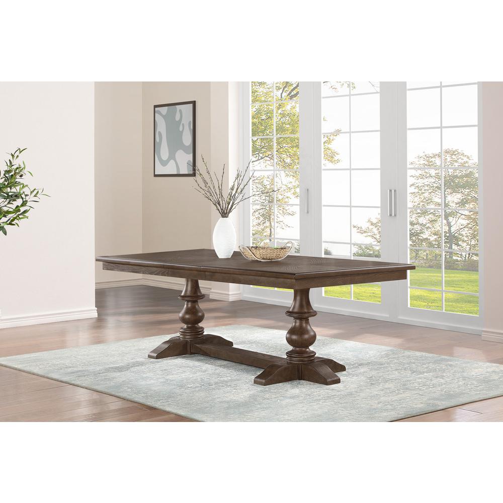 78″L Traditional style dining dable with 18″L extention leaf