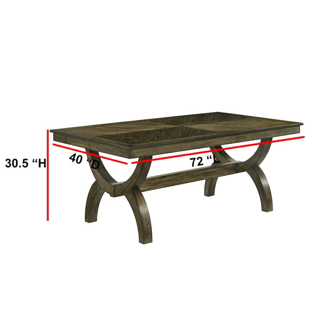 7pc wood dining set with extendable table