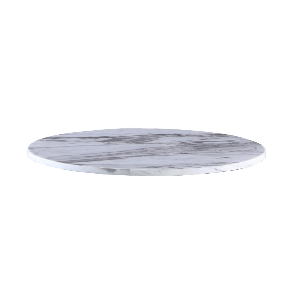 White Marble Round 5 piece Dining Set Ring Chairs in Black Velvet – Lazy Susan