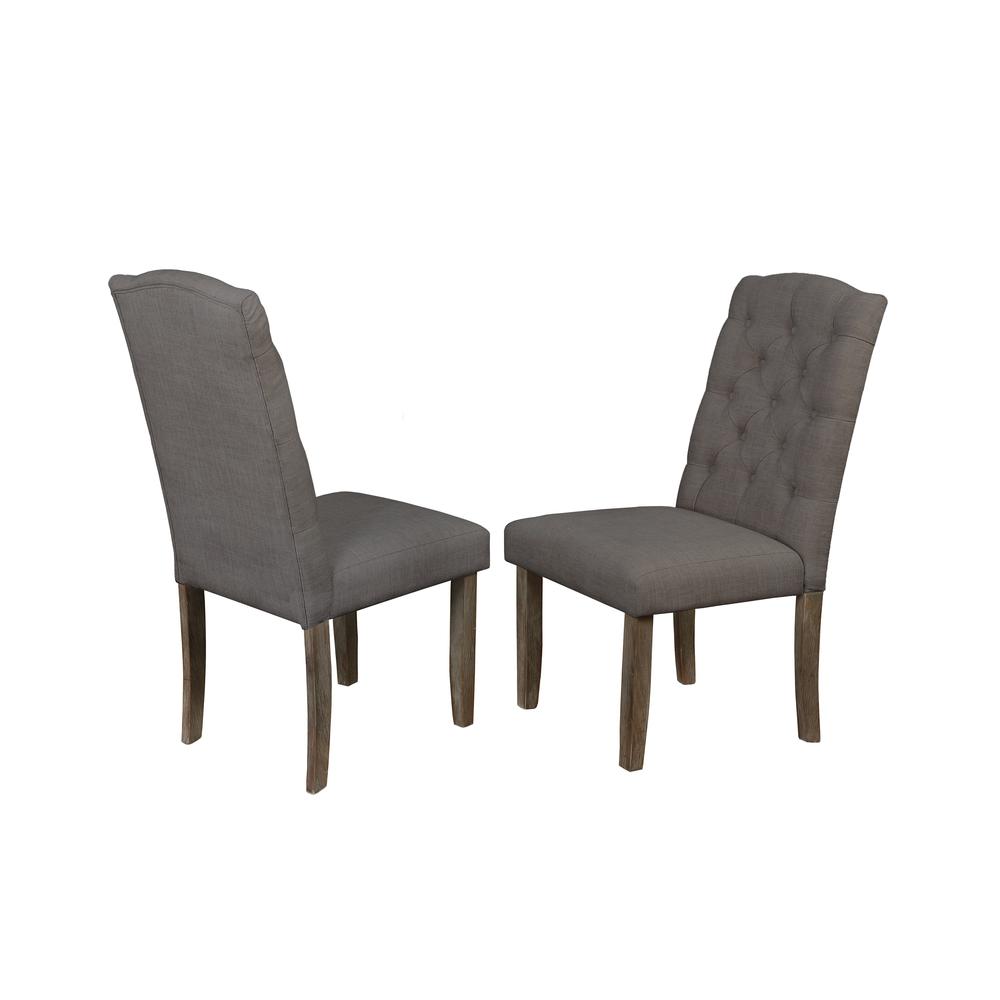 Upholstered Side Chair with Tufted Buttons