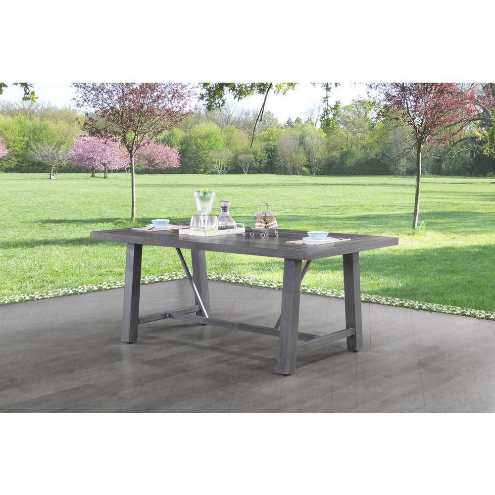 6-piece outdoor dining set with 4 side chairs and 1 dining bench
