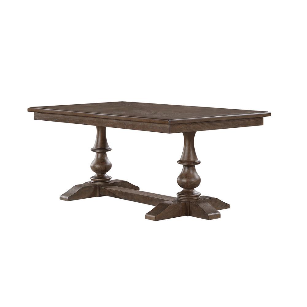 Traditional style small dining table in rustic oak color