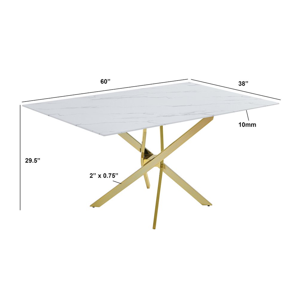 Best Quality Furniture White Marble Wrap Glass Dining Set With Velvet Chairs