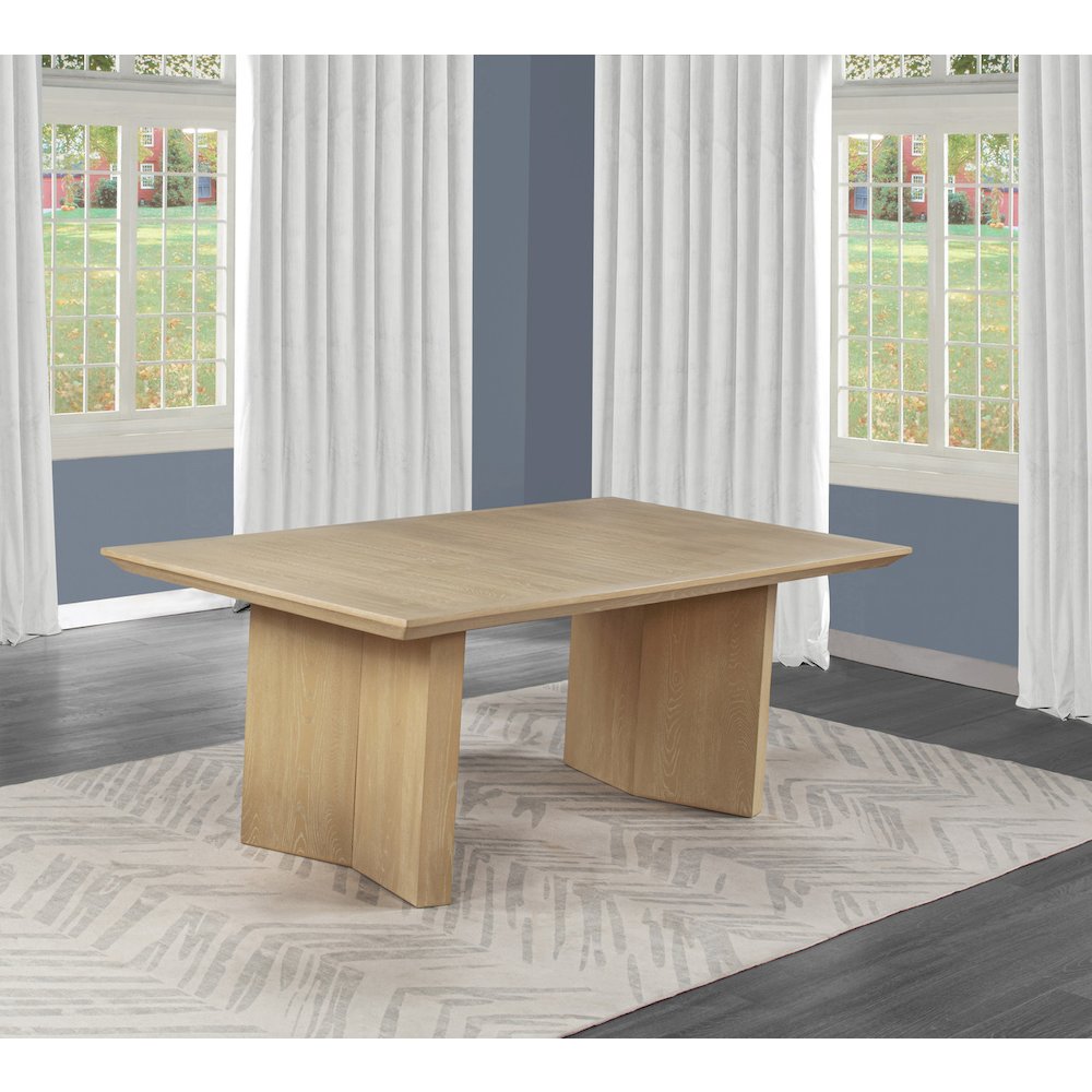 78″ Light Oak Natural Finish Dining Table