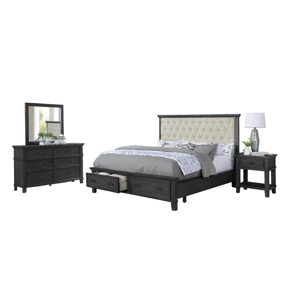 Sandy Platform 4 Piece Bedroom Set