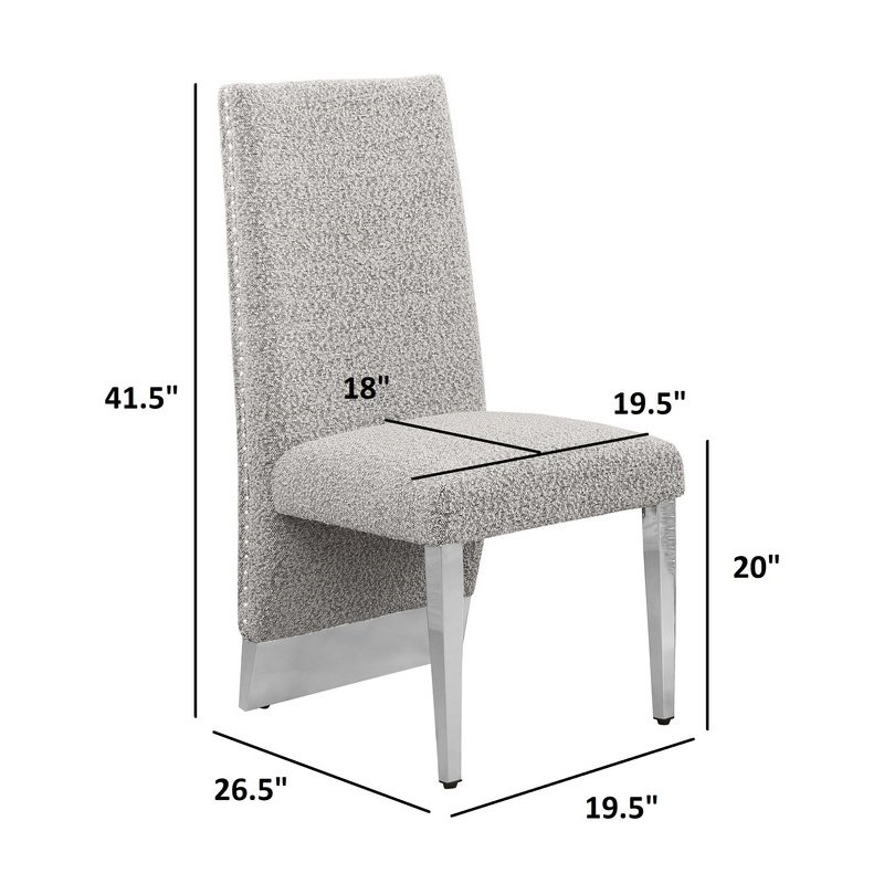 Luxe Black boucle side chairs – Set of 2