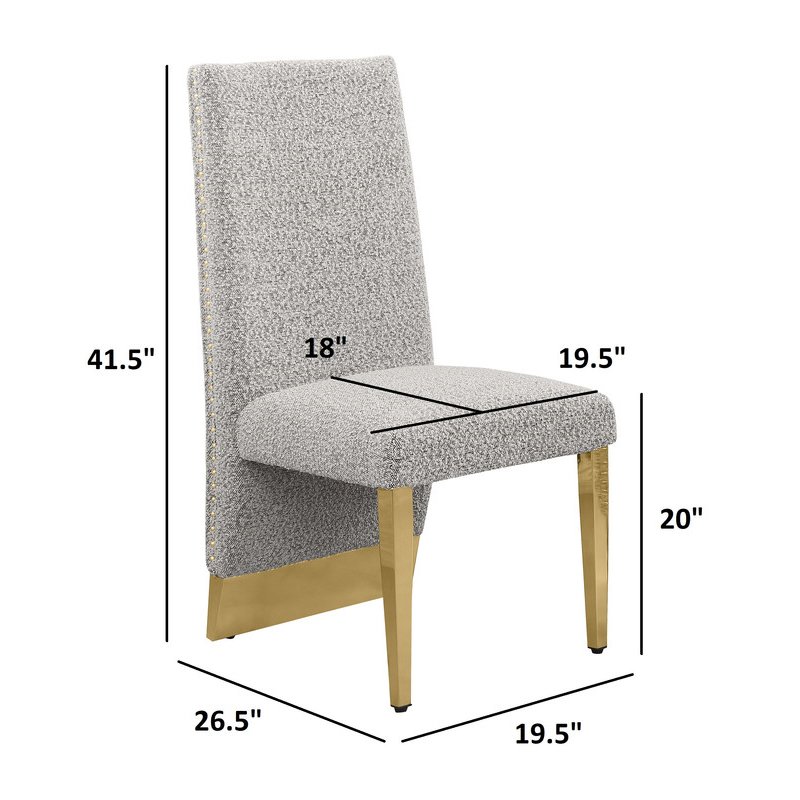 Luxe Black boucle side chairs – Set of 2