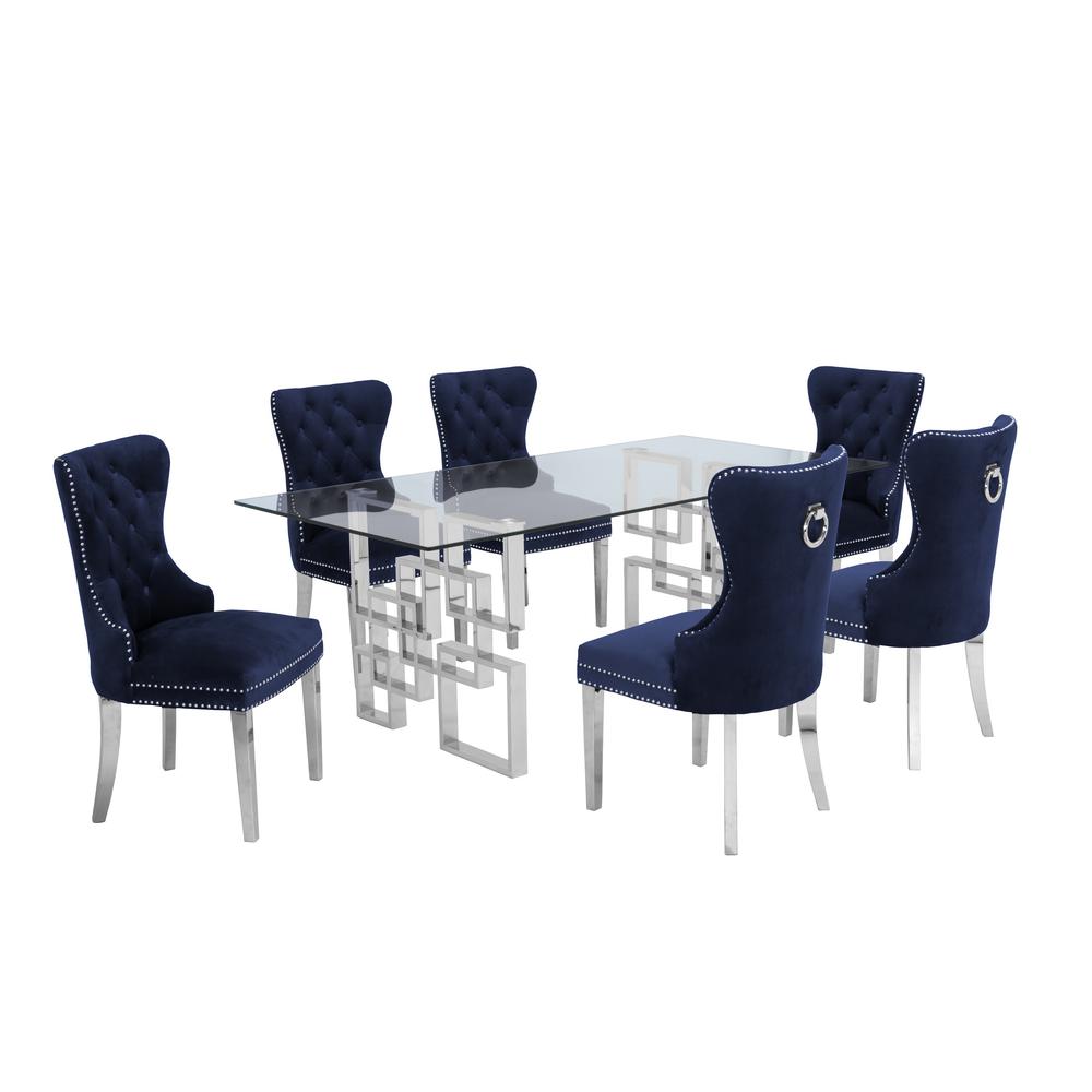Stainless Steel 7 Piece Dining Set
