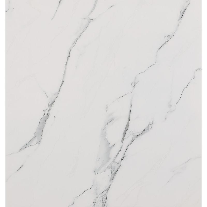 7pc Large(87″) marble top dining set with gold base and 6 Cream side chairs