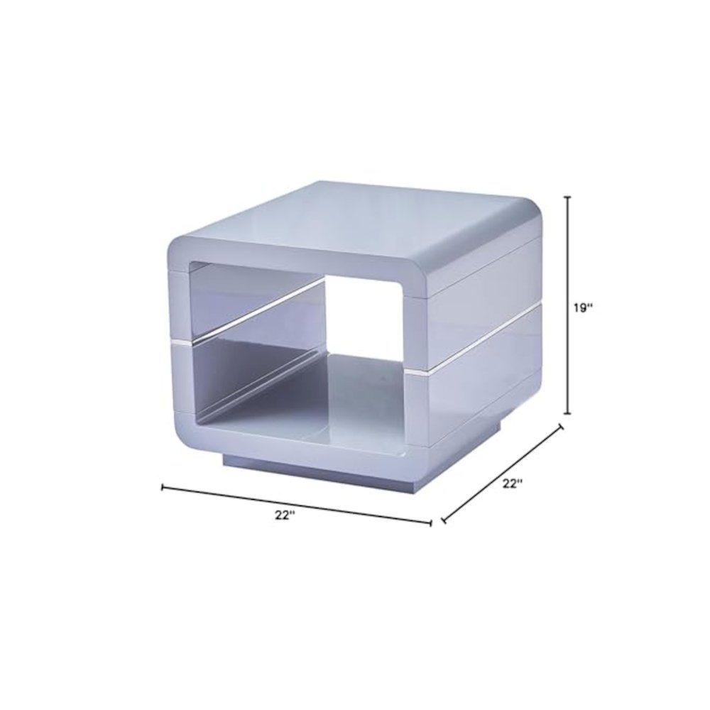 Sinlge End Table in Light Gray