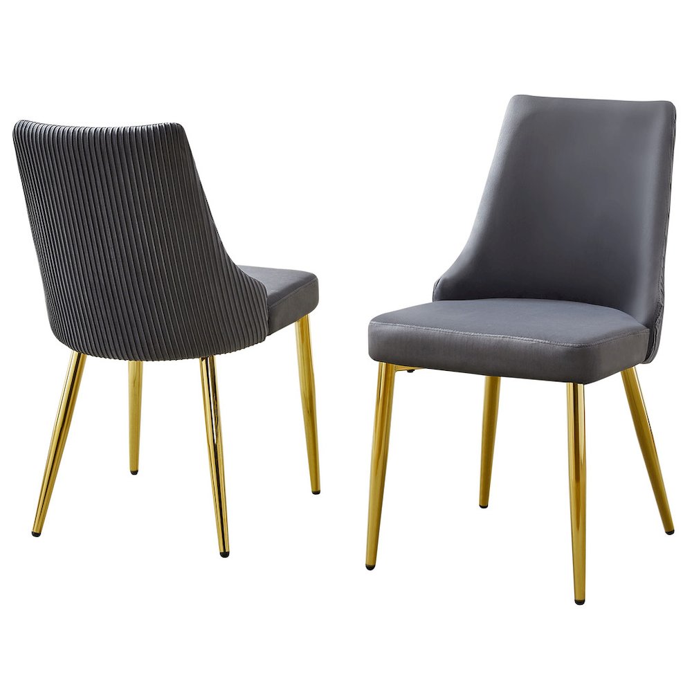 Best Quality Furniture Clear Glass Dining Set With Velvet Upholstered Chairs