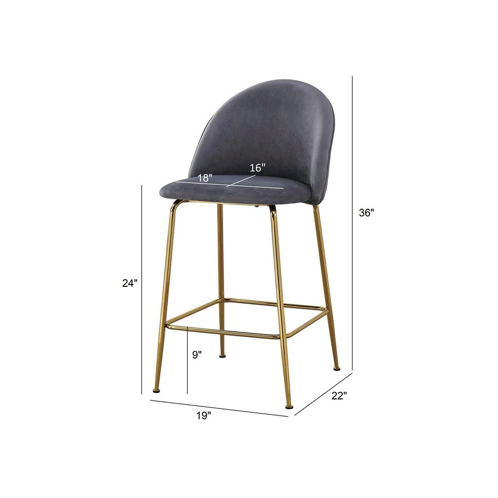 Cream counter height chairs (Set of 2)
