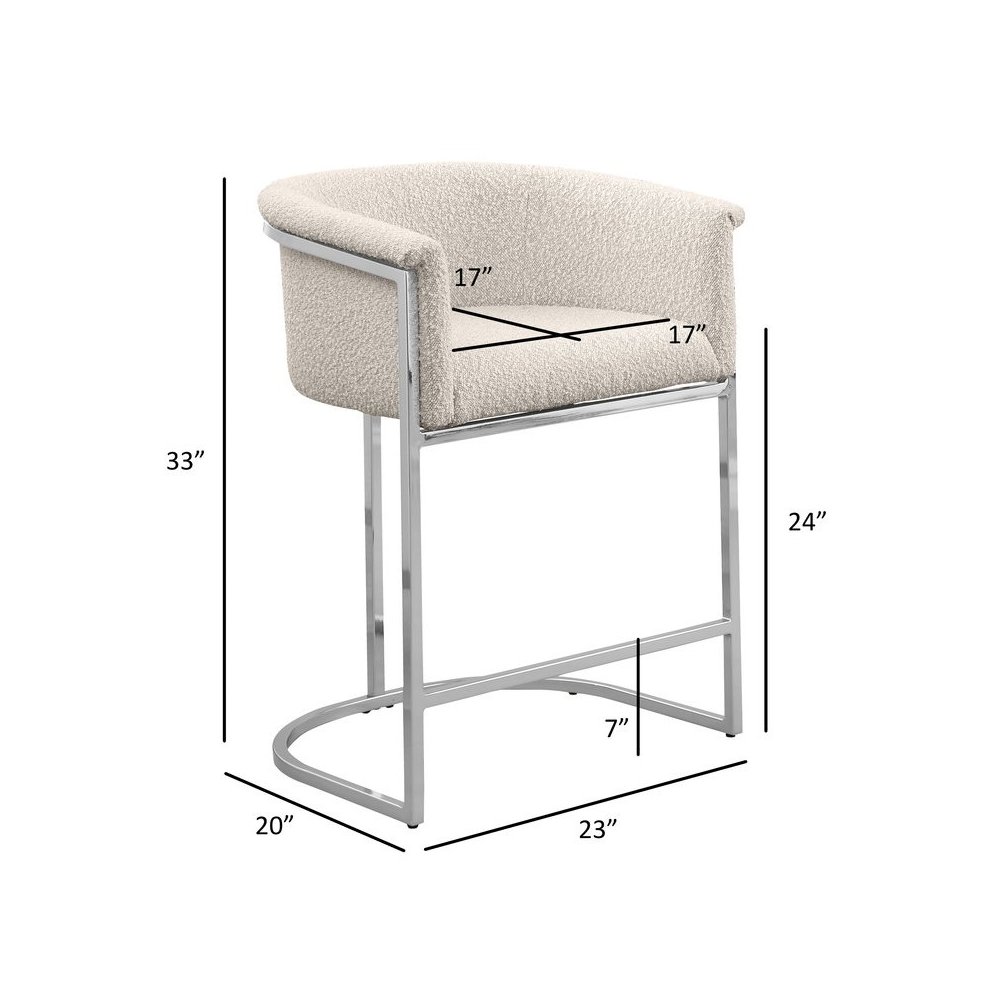 Best Quality teddy Boucle in black counter height chair – Set of 2