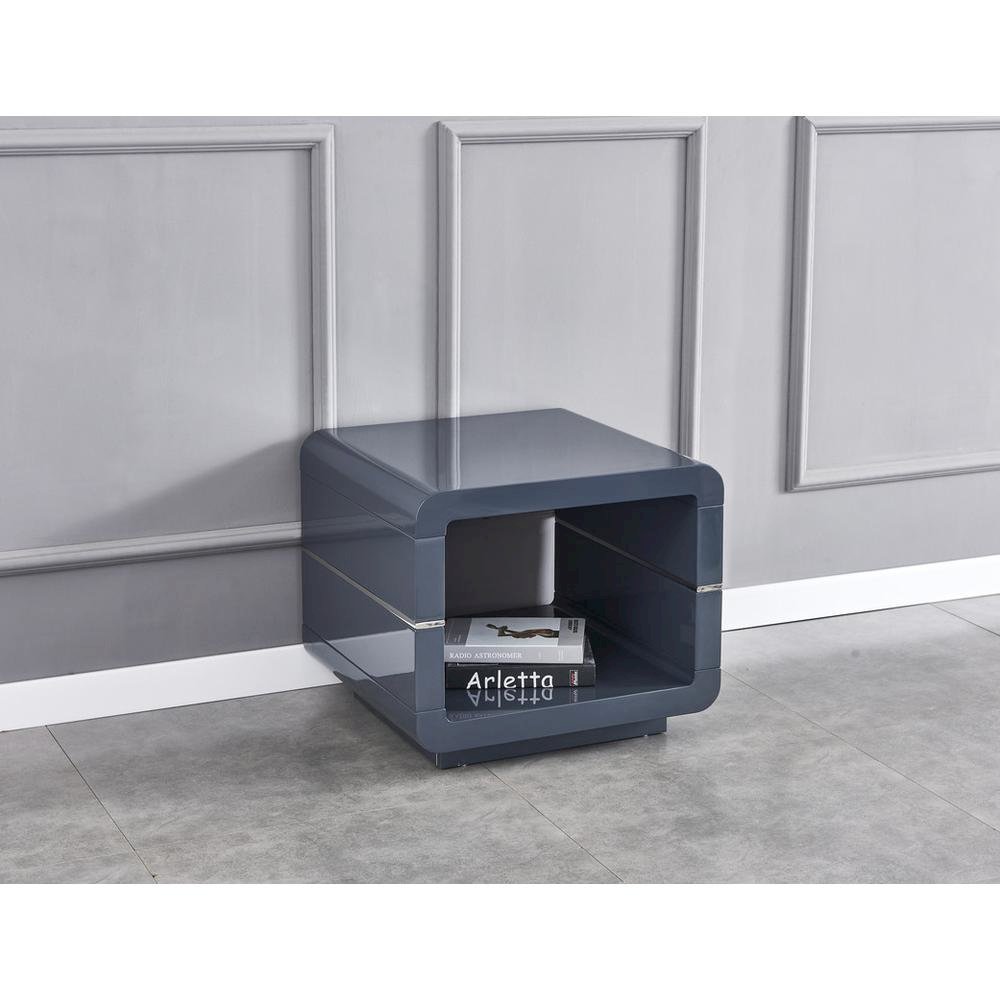 Single End Table in Gray