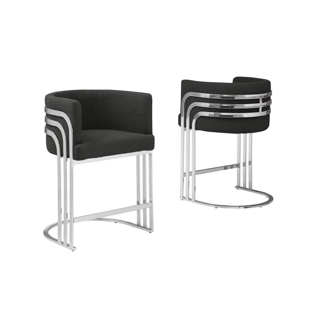 Best Quality furniture Black with silver barstool