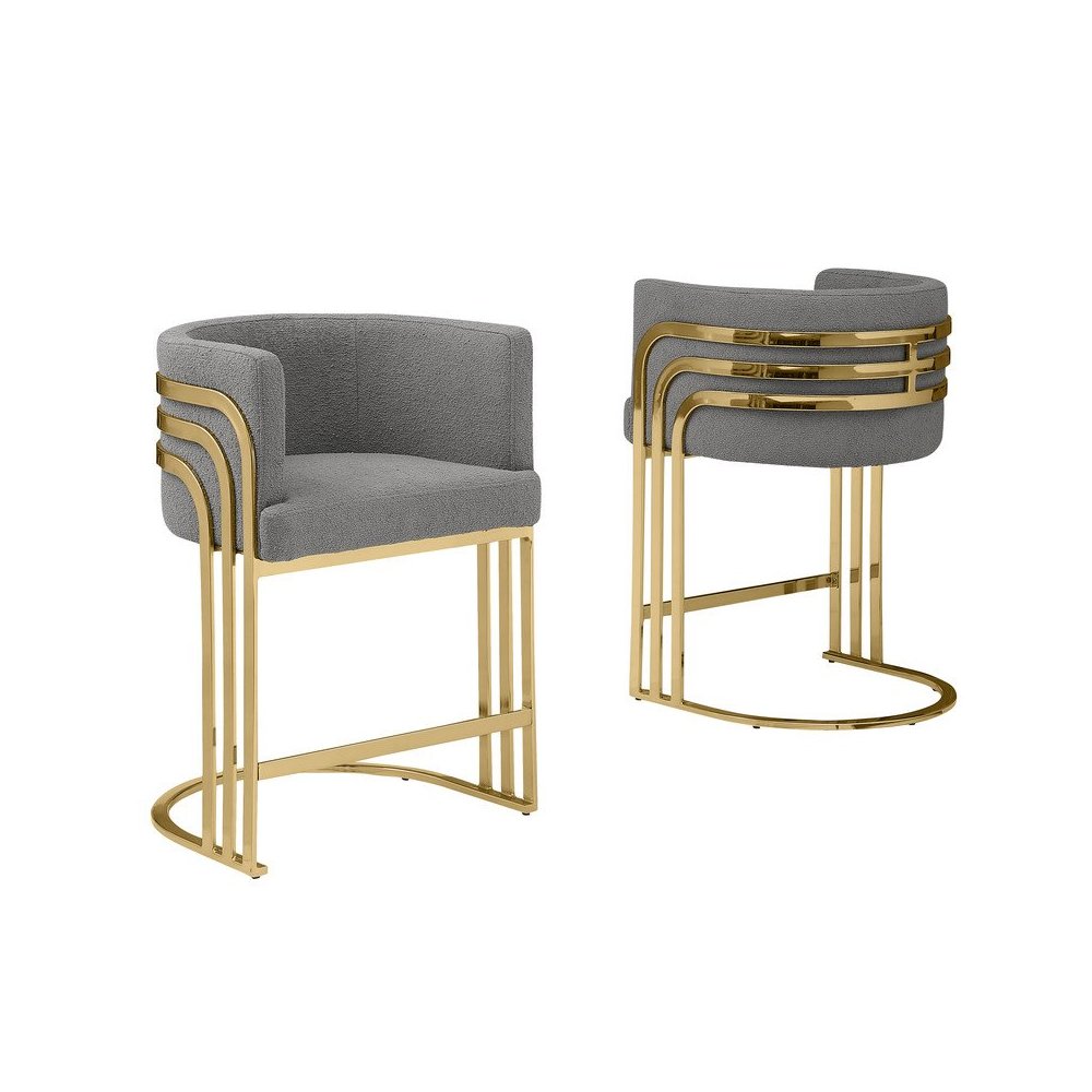 Best Quality furniture Dark grey with gold counter height