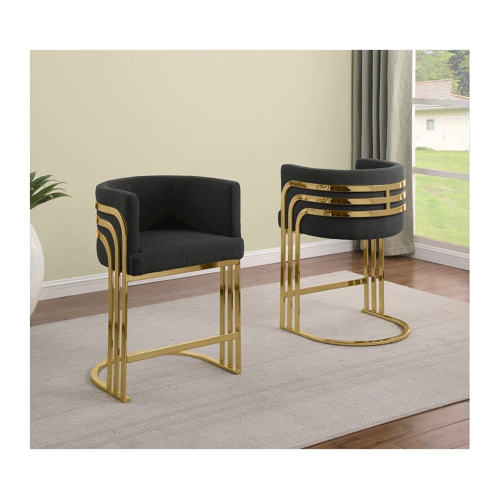 Best Quality furnitre Black  with gold counter height