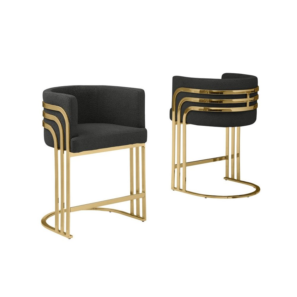 Best Quality furnitre Black  with gold counter height