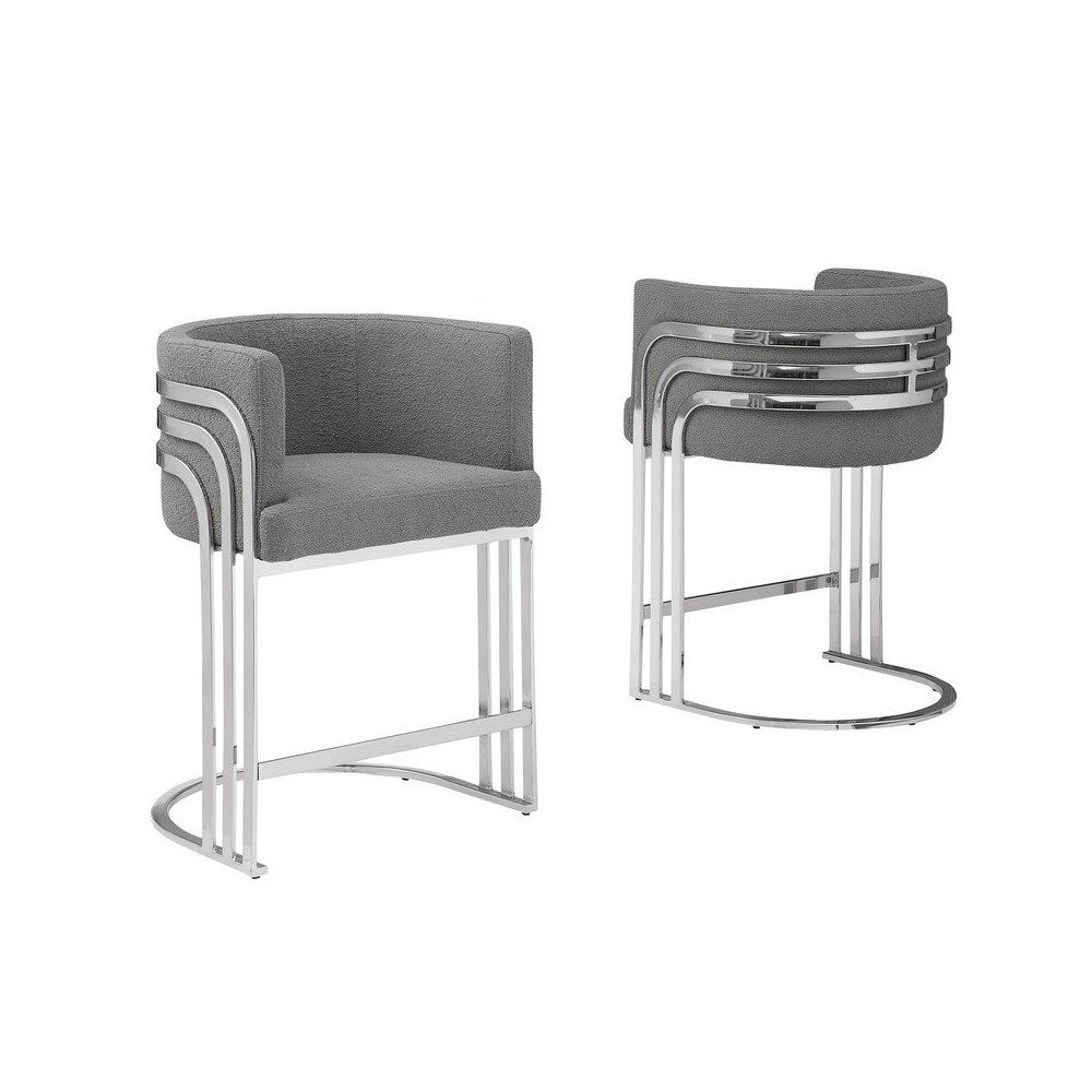 Best Quality furniture Dark grey with silver counter height