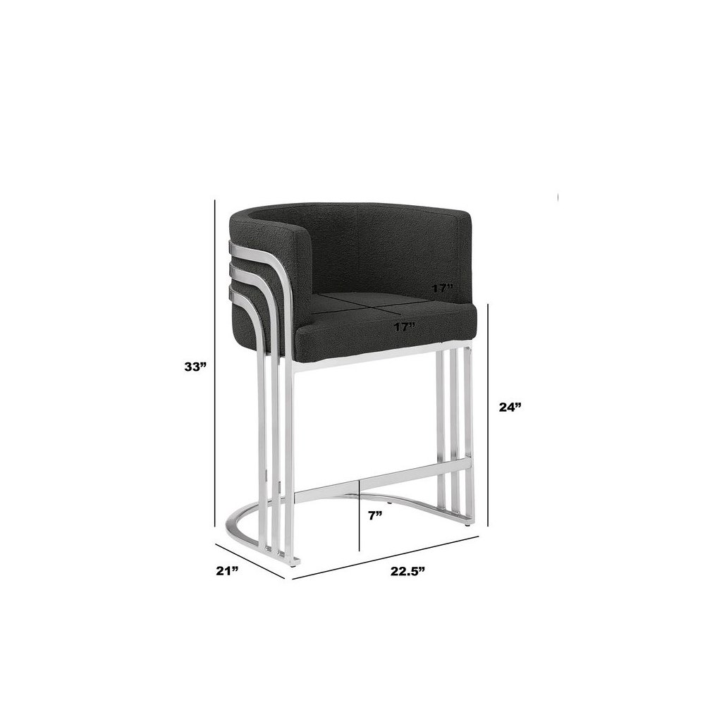 Best Quality furnitre Black  with silver counter height