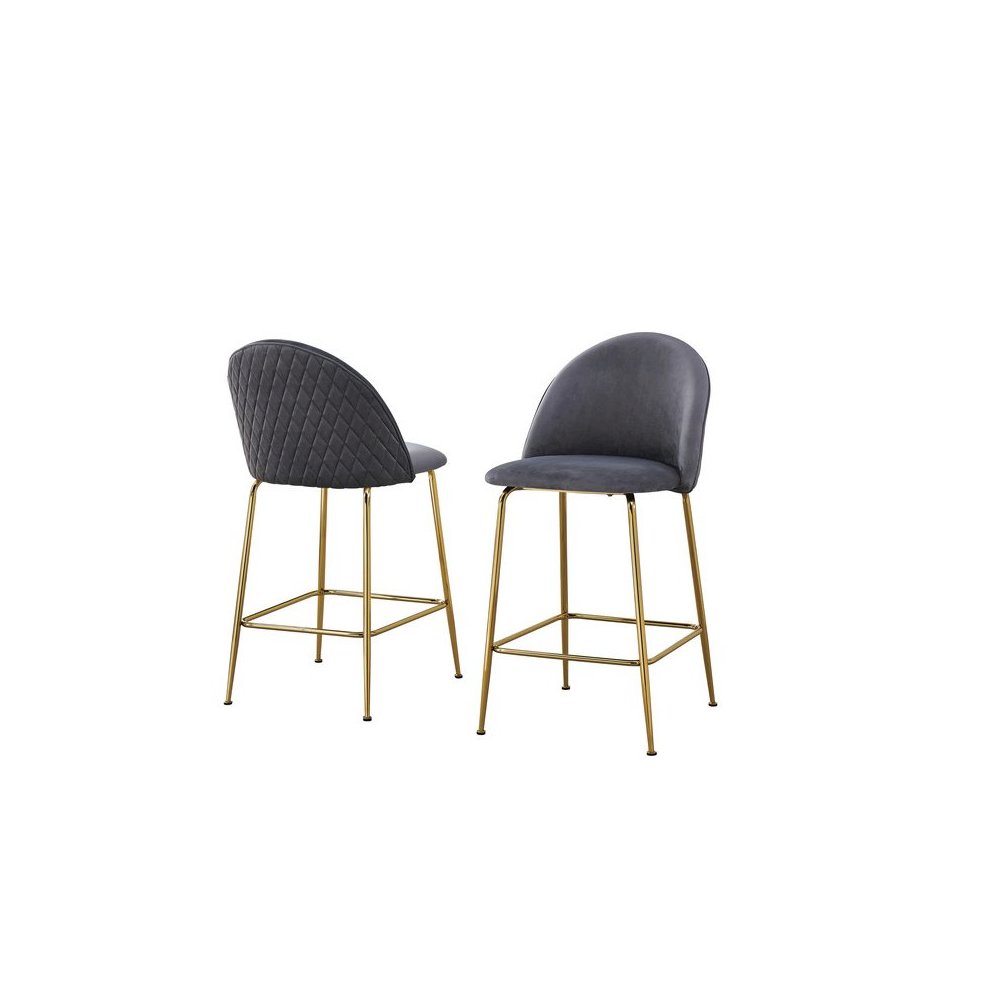 Dark grey counter height chairs (Set of 2)