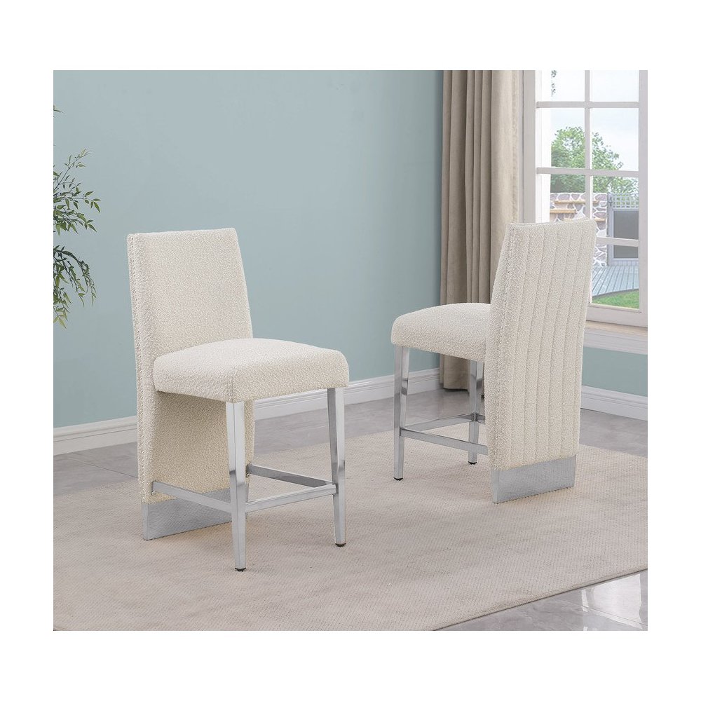 Luxe Cream boucle barstools – Set of 2