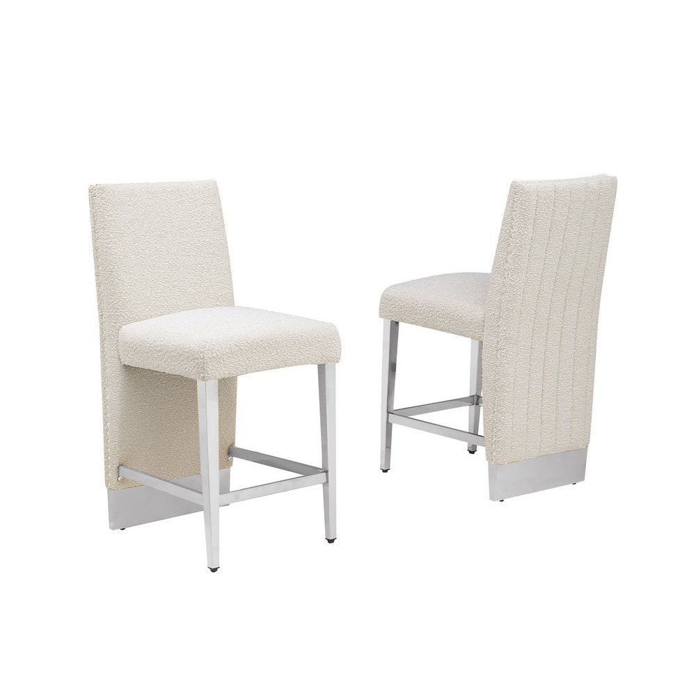 Luxe Cream boucle barstools – Set of 2