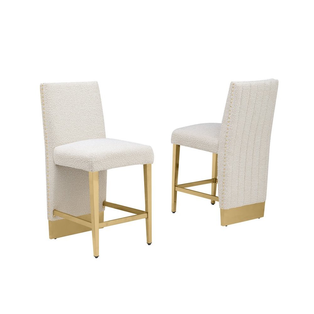 Luxe Cream boucle barstools – Set of 2